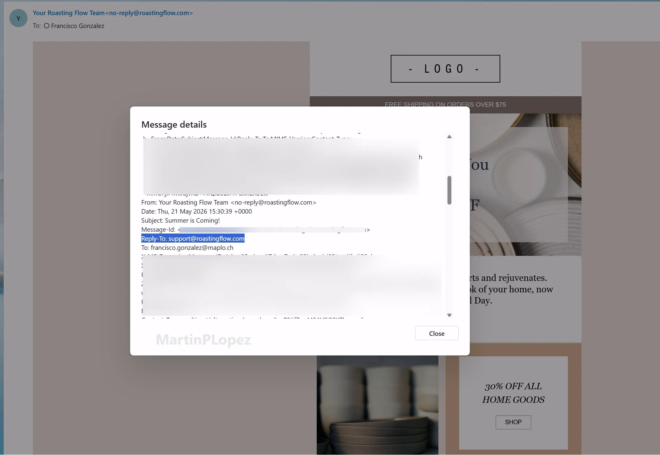 The important part is that the visible sender and the reply destination do not need to be the same. The sender can still appear as your no-reply address, while replies are directed to the mailbox configured in the Reply-to header. Nowhere to be found