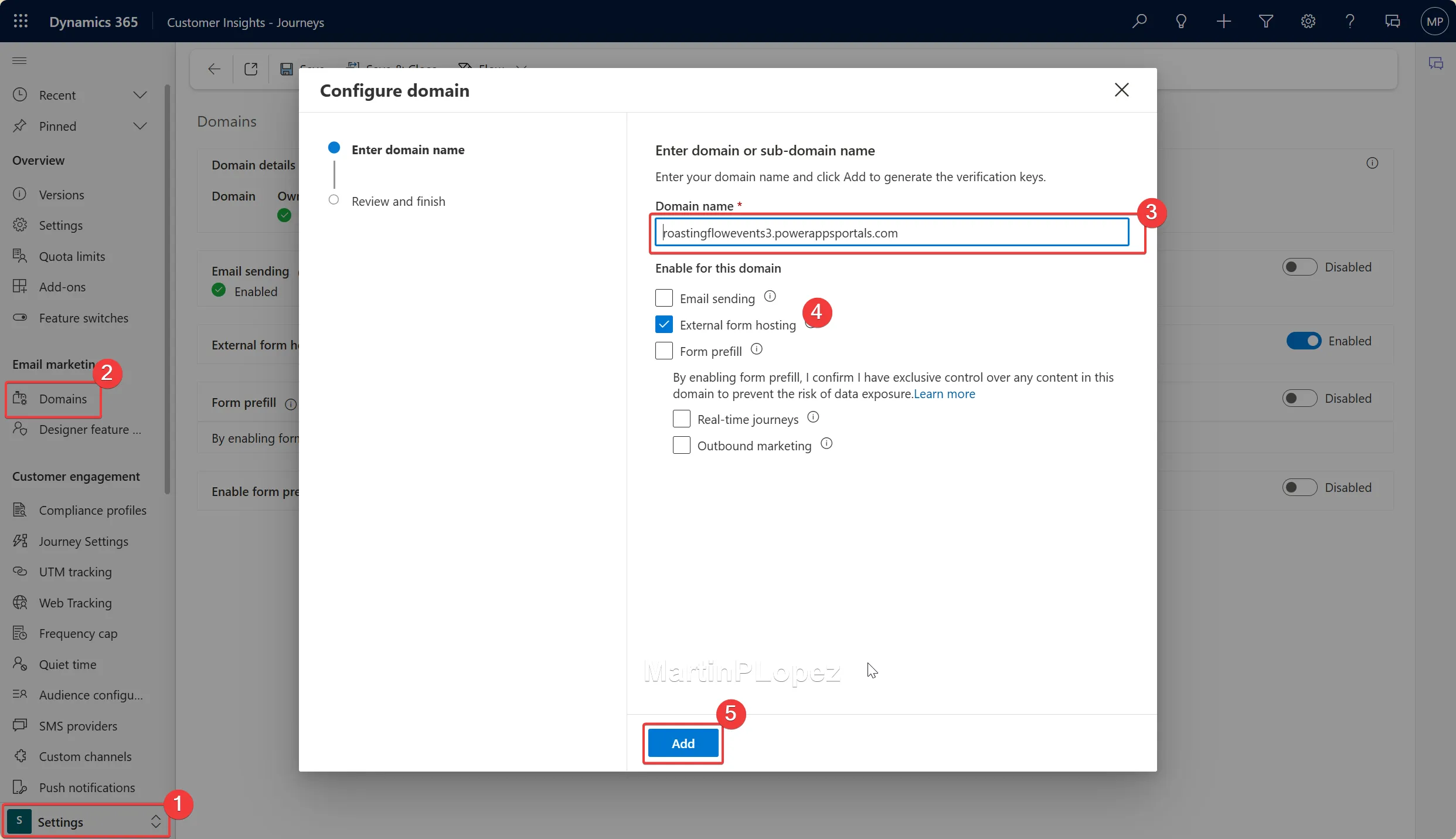 Make sure you only check **External form validation**. This will get approved almost instantly. Fill the URL in this format
