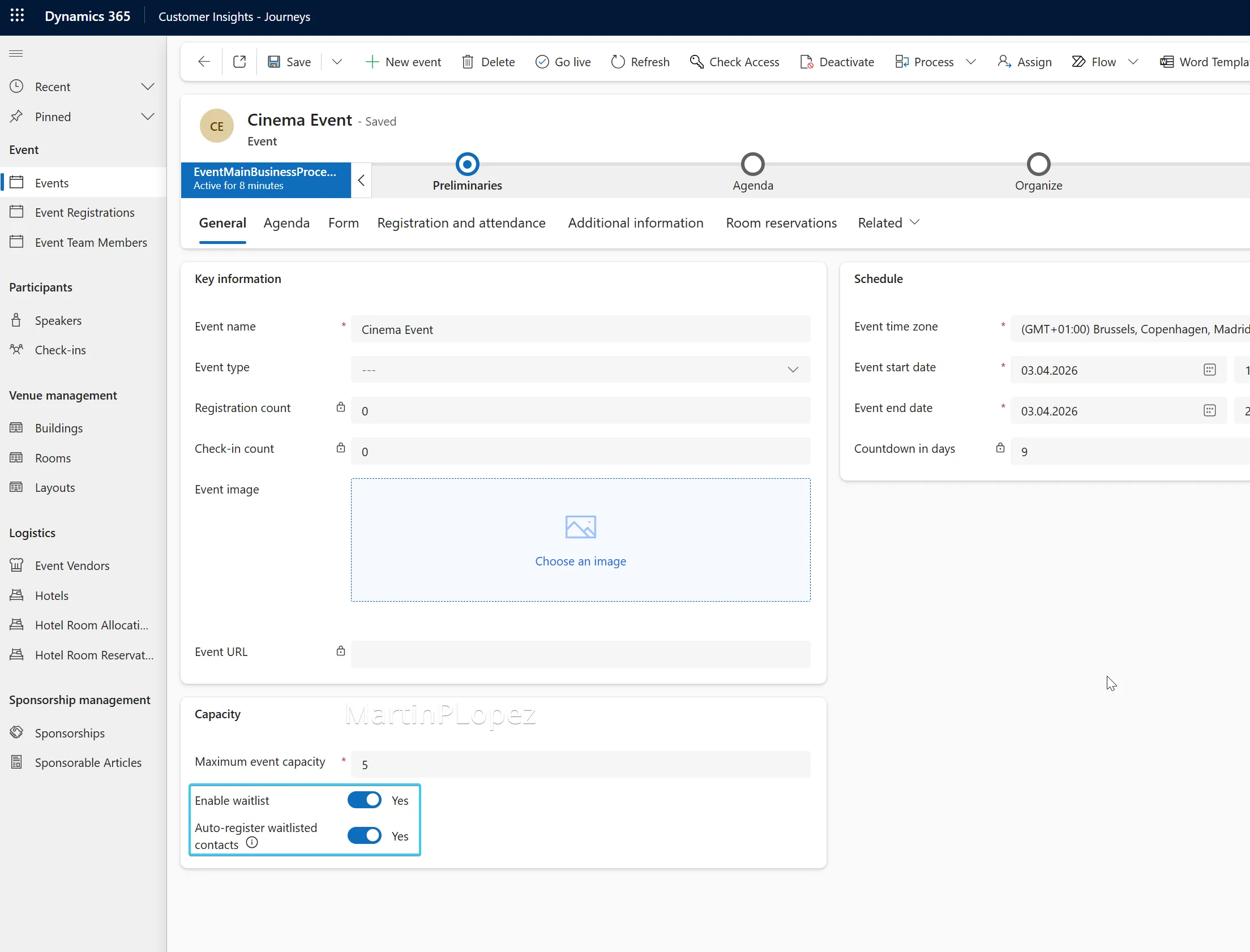 Waitlist Settings