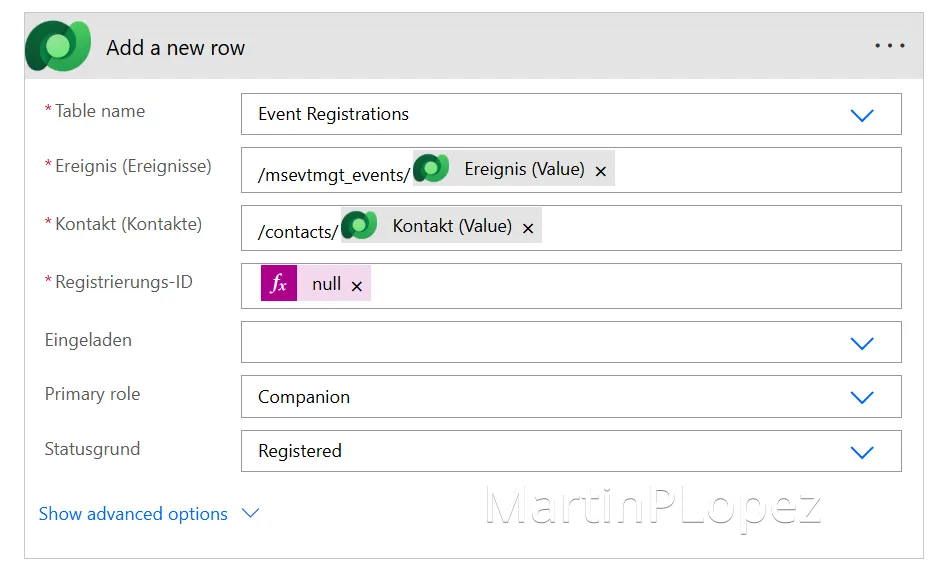 The names might differ from the picture as my marketing environment is in german, as I'm based in Switzerland dd a Registration for the plus one
